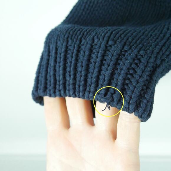 Lauren Ralph Lauren 2X Sweater Navy Blue Heavy Cotton Vintage 90s Preppy Capsule - Picture 4 of 7